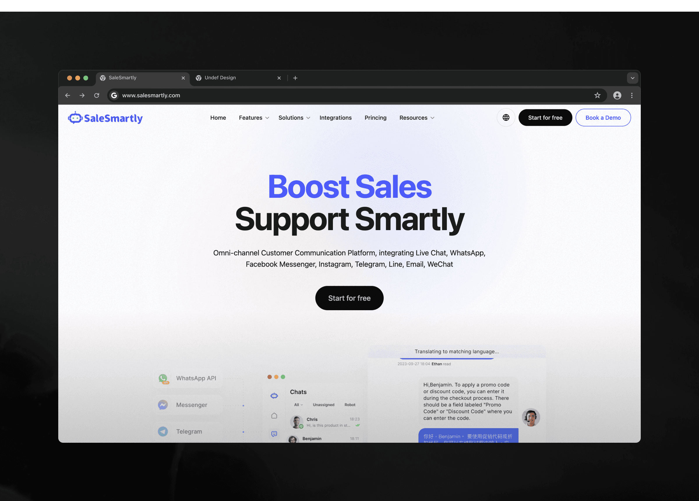 SaleSmartly Website2